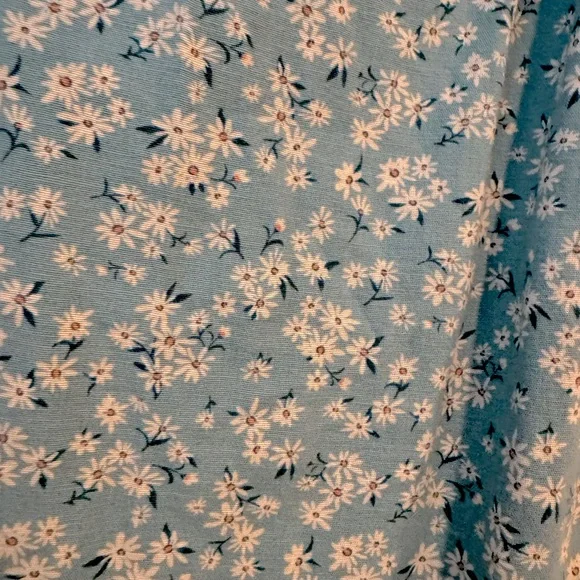 American Eagle Outfitters Teal Floral Spaghetti Strap Dress Size Medium - Picture 5 of 7